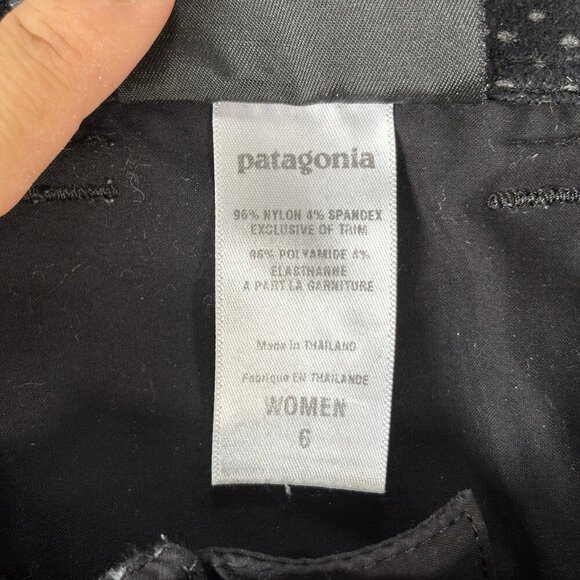 VTG Patagonia Womens Pants Size 6 Black Nylon Stretch Outdoors Hiking Activewear - Picture 11 of 16